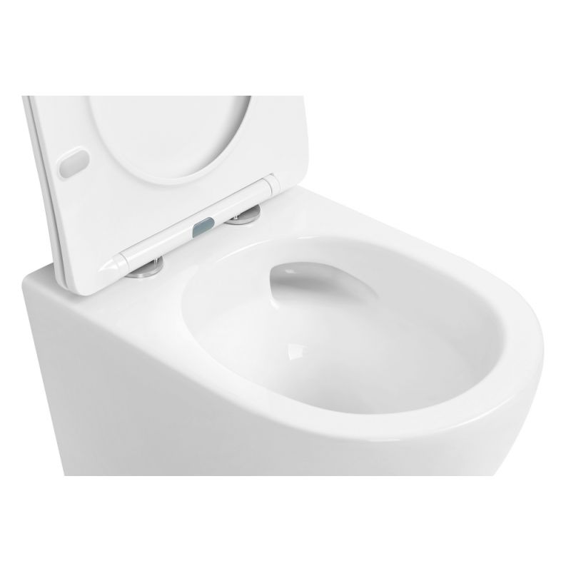 Унитаз ABBER Bequem AC1100T подвесной белый, безободковый, смыв торнадо