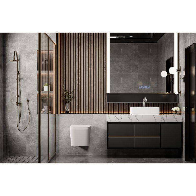 Унитаз ABBER Rechteck AC1201MW подвесной белый матовый, безободковый