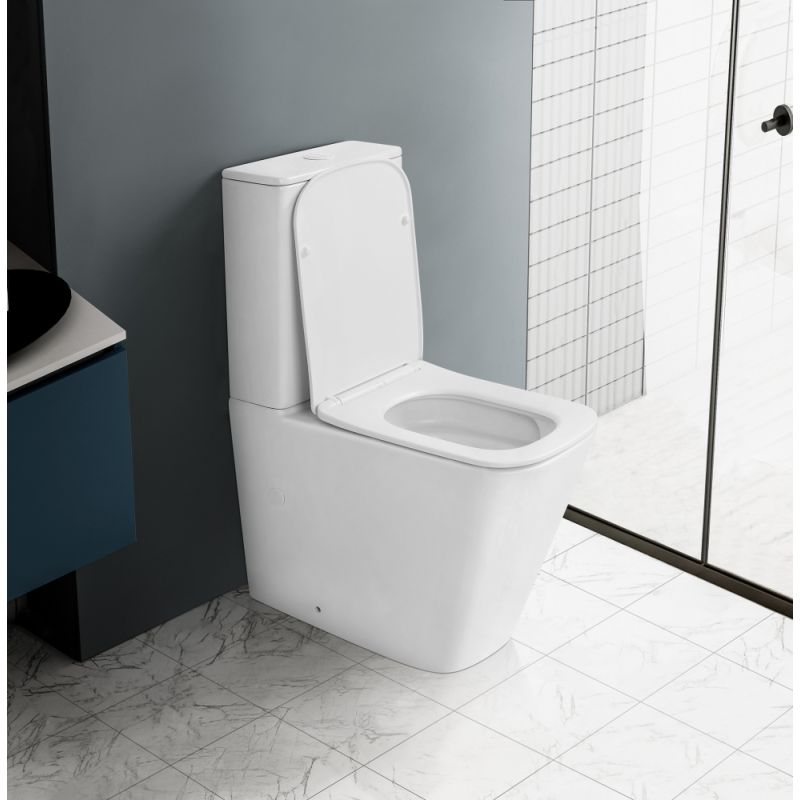 Унитаз ABBER Rechteck AC1210TMW компакт белый матовый, безободковый, смыв торнадо