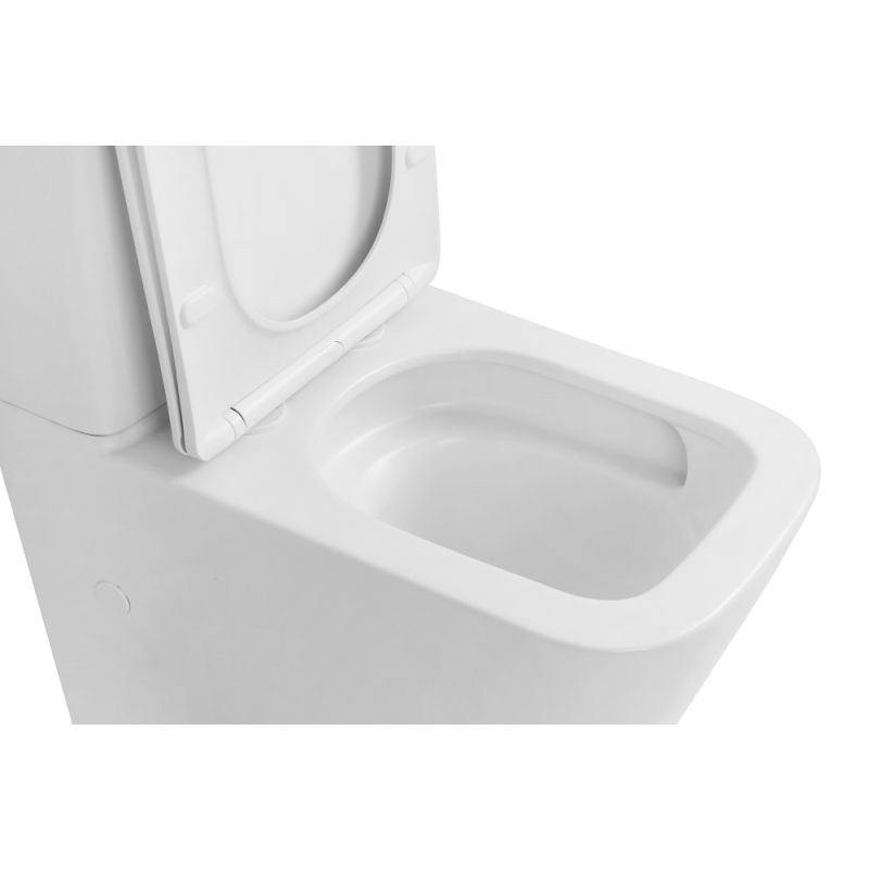 Унитаз ABBER Rechteck AC1210TMW компакт белый матовый, безободковый, смыв торнадо