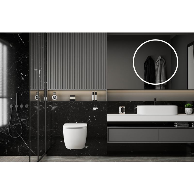 Унитаз ABBER Bequem AC1100MW подвесной белый матовый, безободковый