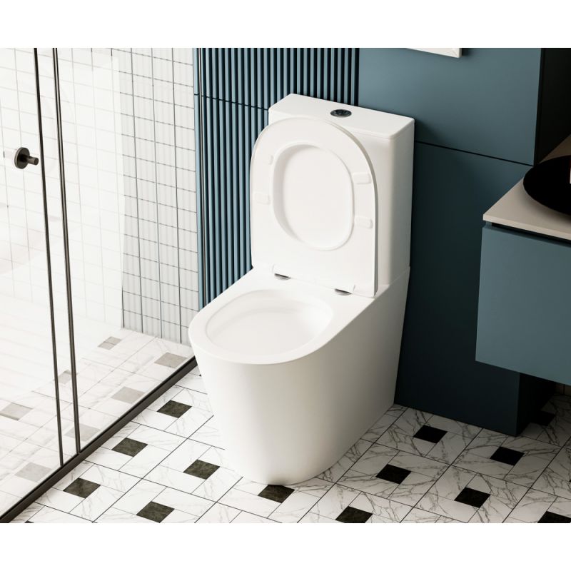 Унитаз ABBER Bequem AC1112TMW компакт белый матовый, безободковый, смыв торнадо