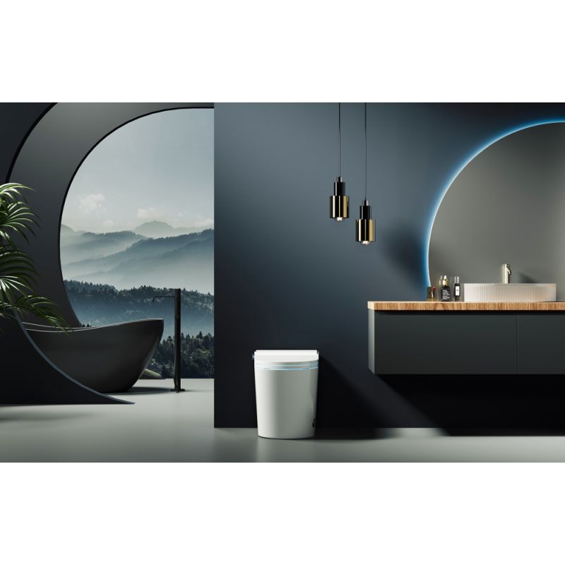 Электронный унитаз-биде ABBER Bequem AC1117S приставной белый