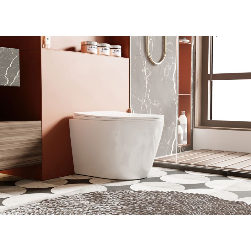 Унитаз ABBER Bequem AC1113 приставной белый, безободковый