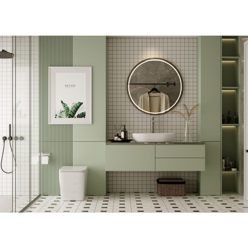 Унитаз ABBER Rechteck AC1211 приставной белый, безободковый