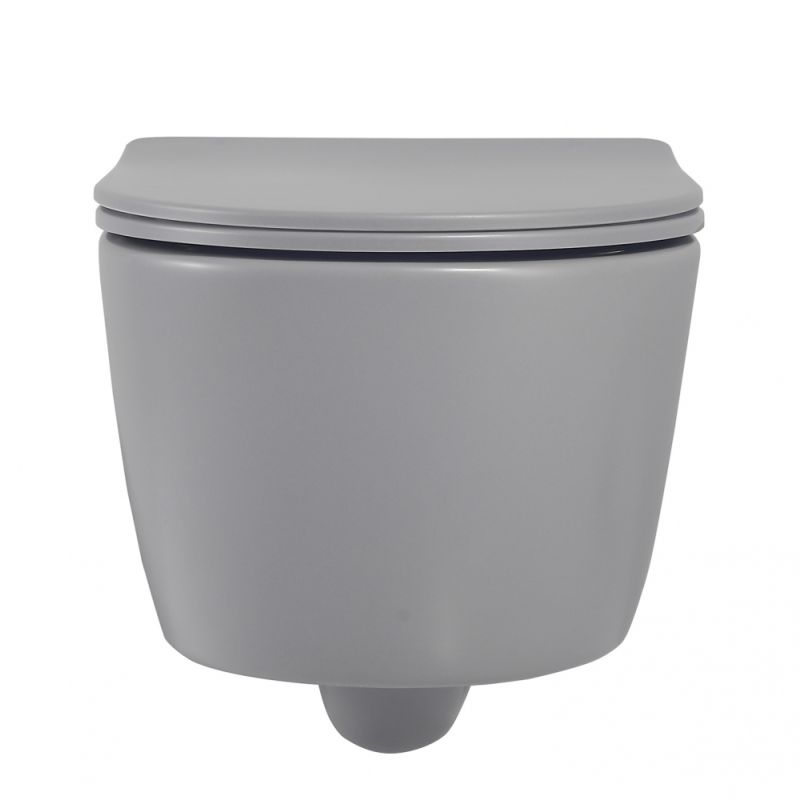 Унитаз ABBER Bequem AC1104MG подвесной серый матовый, безободковый