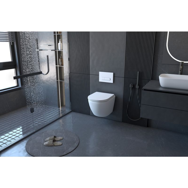 Унитаз ABBER Bequem AC1100 подвесной белый, безободковый