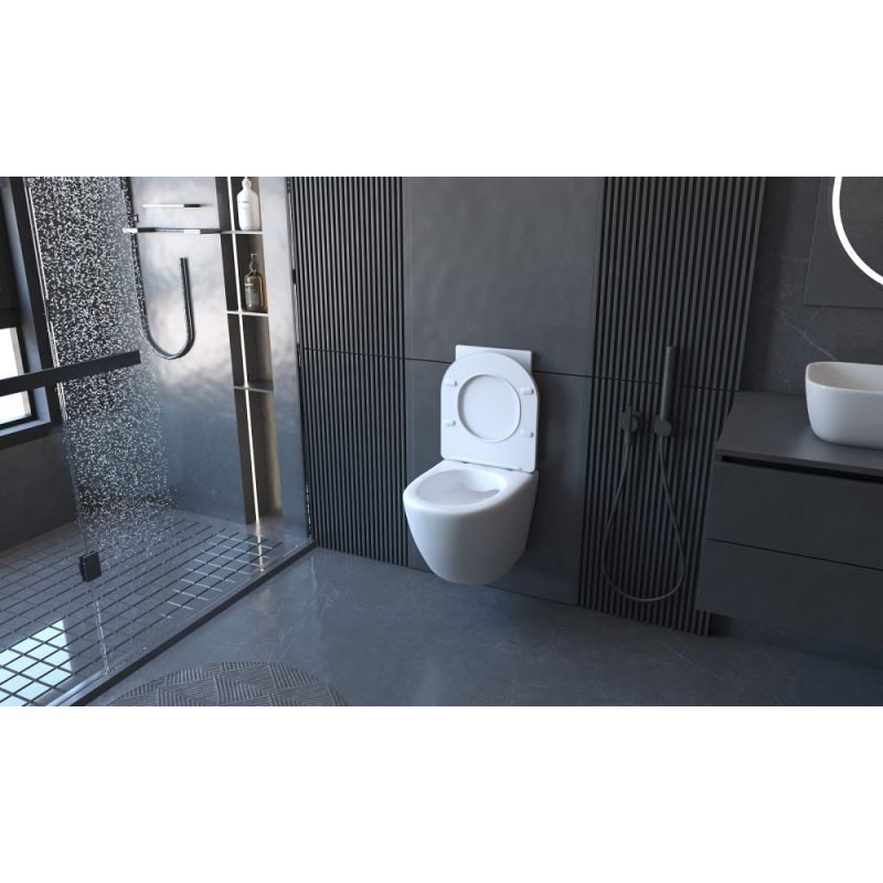 Унитаз ABBER Bequem AC1100 подвесной белый, безободковый