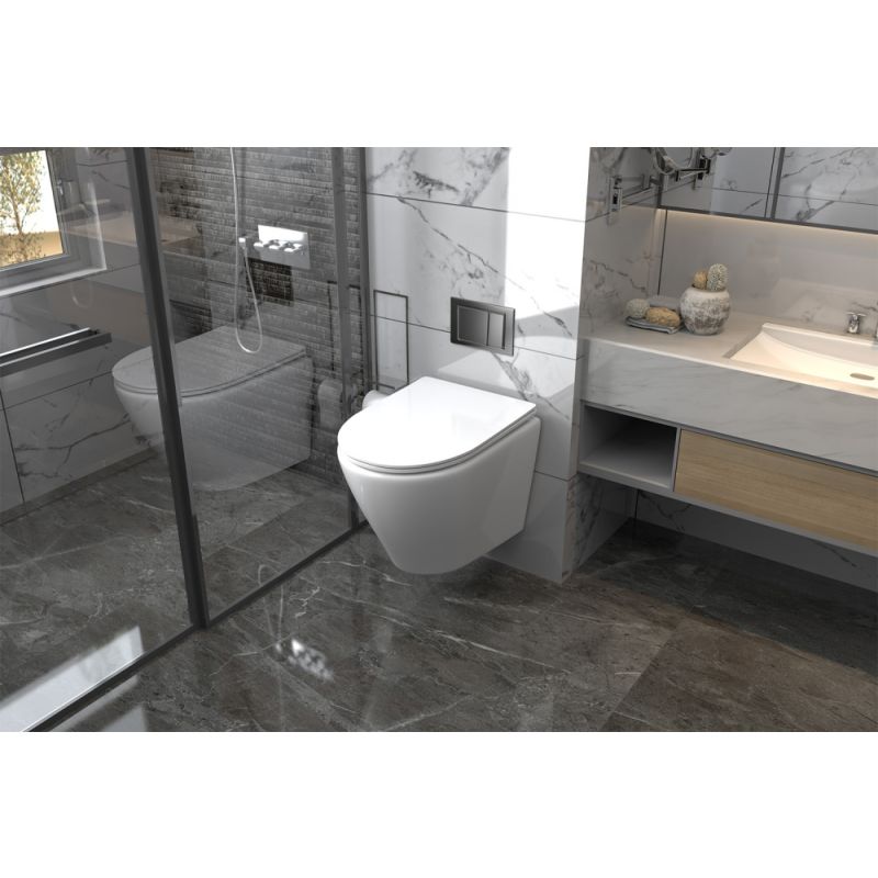 Унитаз ABBER Bequem AC1102 подвесной белый, безободковый