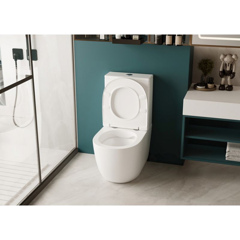 Унитаз ABBER Bequem AC1110 компакт белый, безободковый