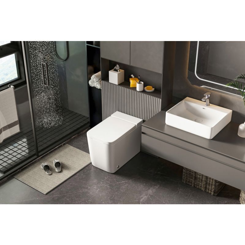 Унитаз ABBER Rechteck AC1212P приставной белый с импульсным смывом