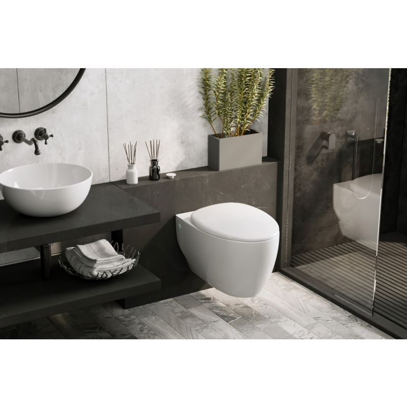 Унитаз ABBER Bequem AC1107P подвесной белый с импульсным смывом