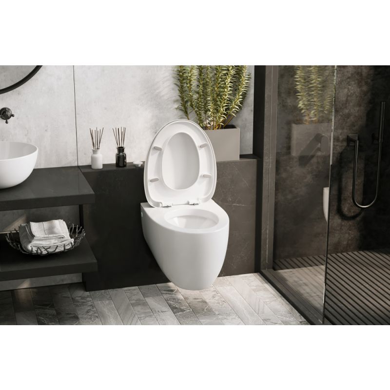 Унитаз ABBER Bequem AC1107P подвесной белый с импульсным смывом