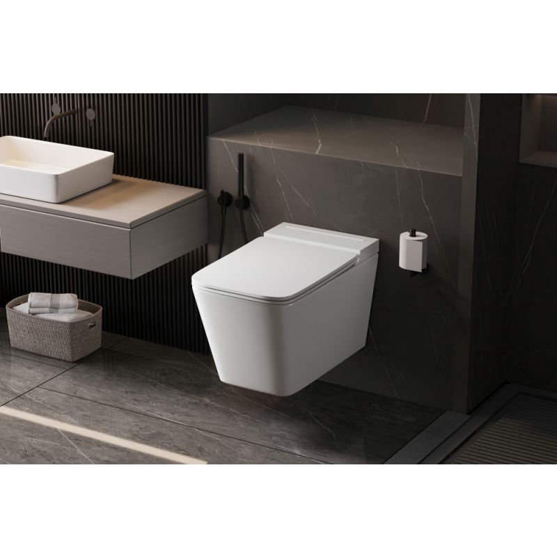 Унитаз ABBER Rechteck AC1202P подвесной белый с импульсным смывом