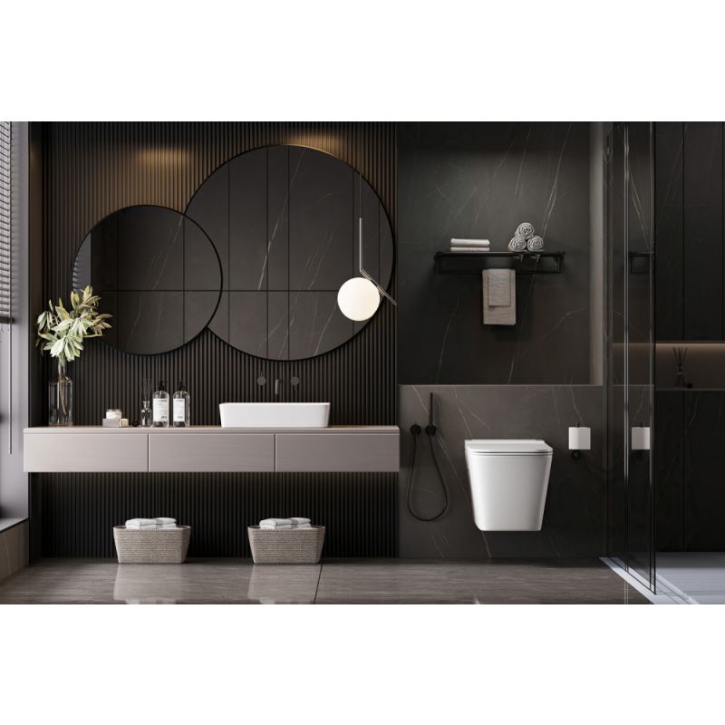 Унитаз ABBER Rechteck AC1202P подвесной белый с импульсным смывом