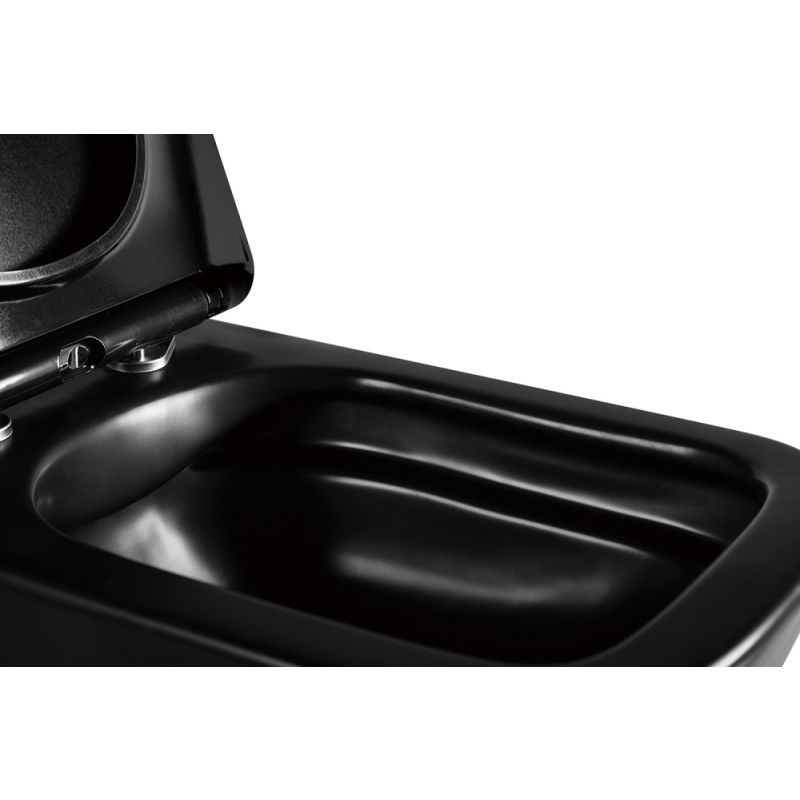 Унитаз ABBER Rechteck AC1200MB подвесной черный матовый, безободковый