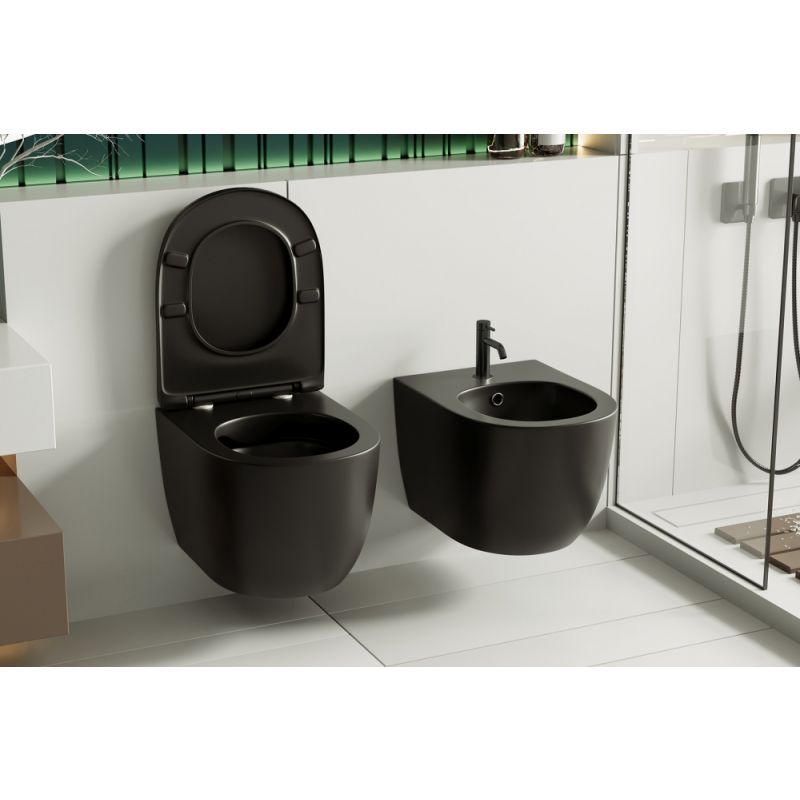 Биде ABBER Bequem AC1150MB подвесное черное матовое