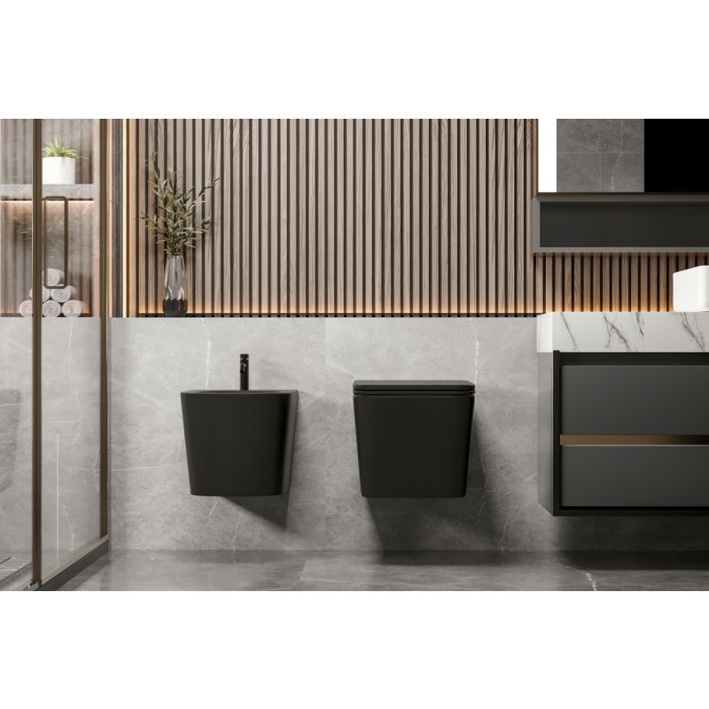 Биде ABBER Rechteck AC1250MB подвесное черное матовое