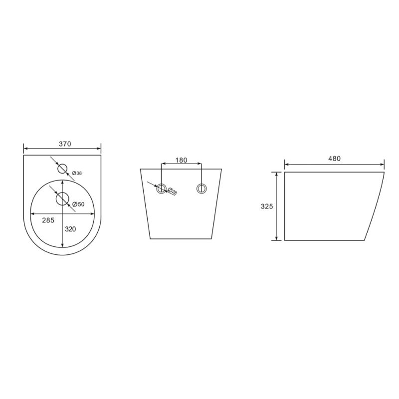 Биде ABBER Bequem AC1151 подвесное белое