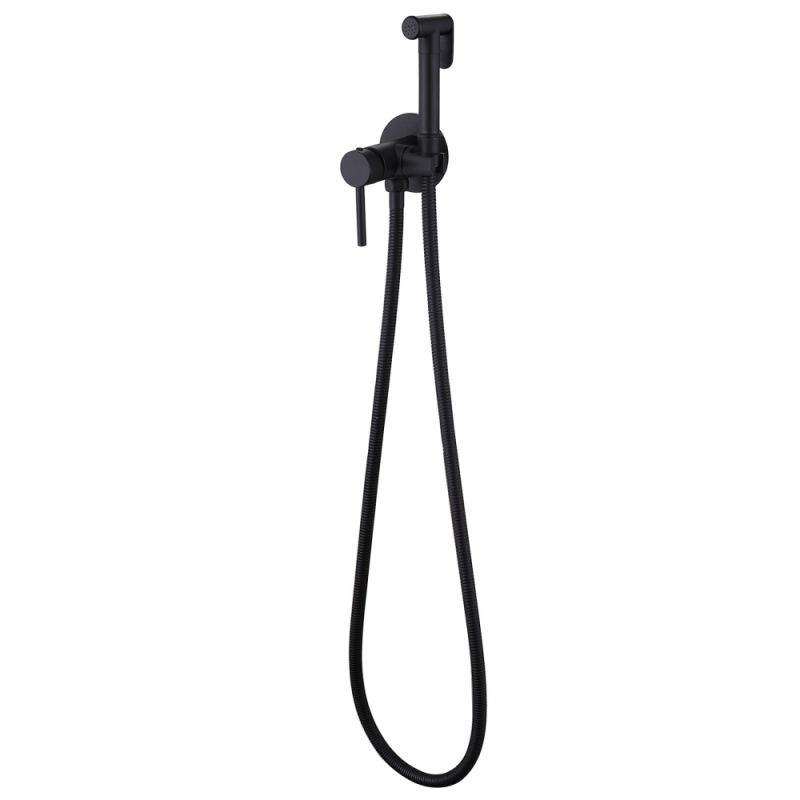 Гигиенический душ со смесителем Abber Wasser Kreis AF8125B Черный матовый