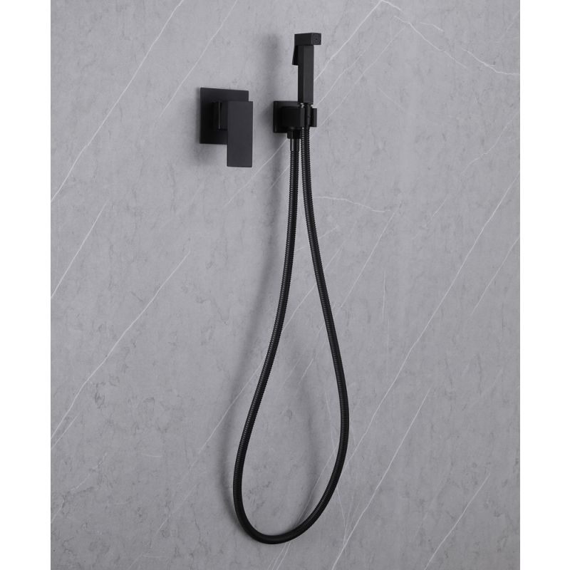 Гигиенический душ со смесителем Abber Daheim AF8225B Черный матовый