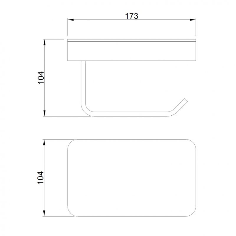 Бумагодержатель с полкой для телефона ABBER Westen AA1730G золото