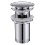 Донный клапан ABBER AF0010 с переливом, клик-клак, хром Донный клапан ABBER AF0010 с переливом, клик-клак, хром