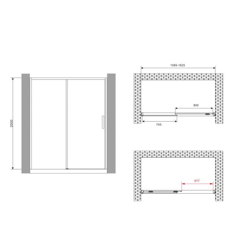 Душевая дверь ABBER Komfort AG93160