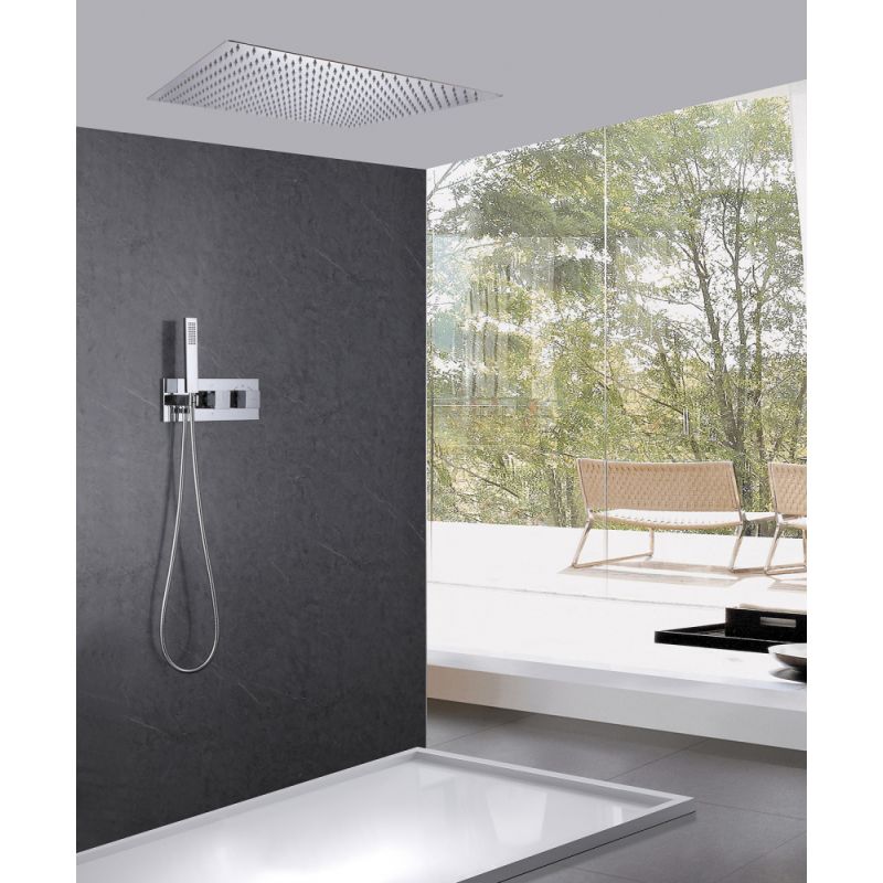 Душевая система ABBER Daheim AF8255 скрытого монтажа без излива, термостат, хром