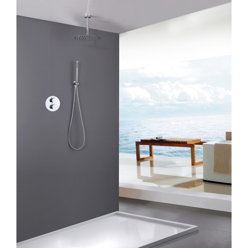 Душевая система ABBER Wasser Kreis AF8121 скрытого монтажа без излива, хром