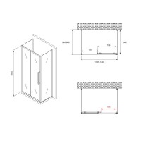 Душевой уголок ABBER Schwarzer Diamant AG30140BH-S60B-S60B