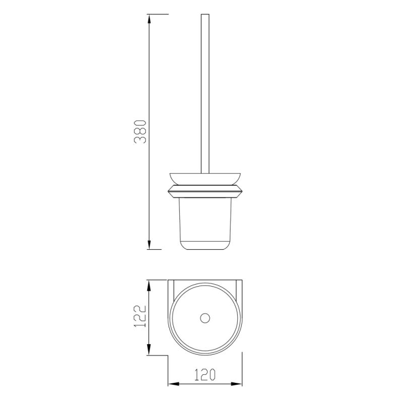 Щетка для туалета ABBER Nord AA1532B черный матовый