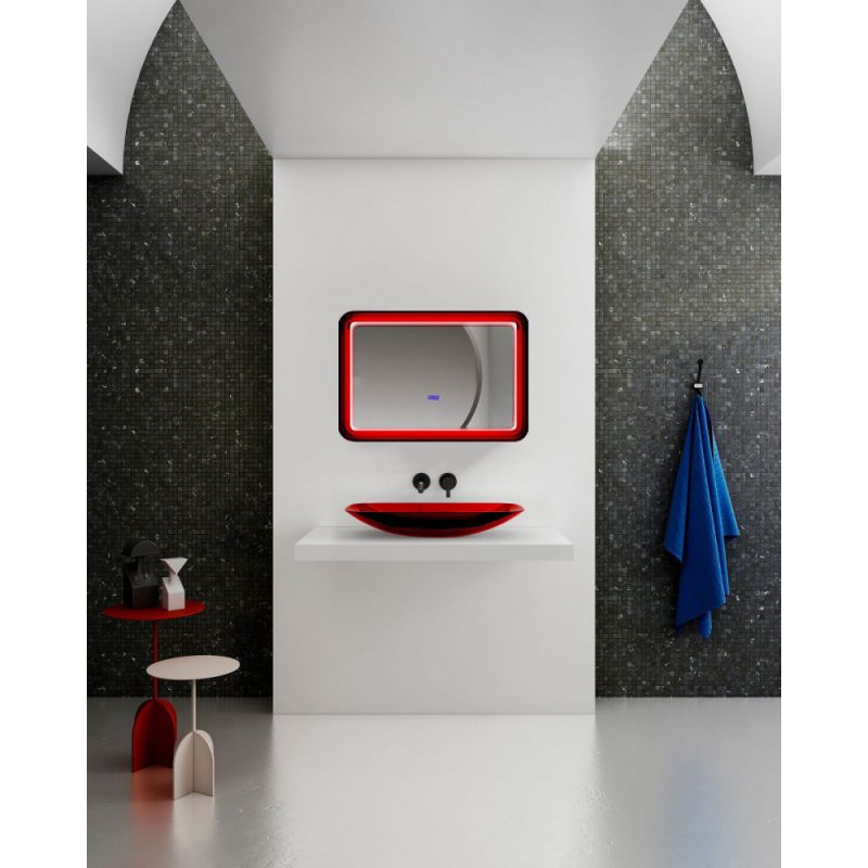 Зеркало для ванной ABBER Kristall AT6701Rubin с подсветкой