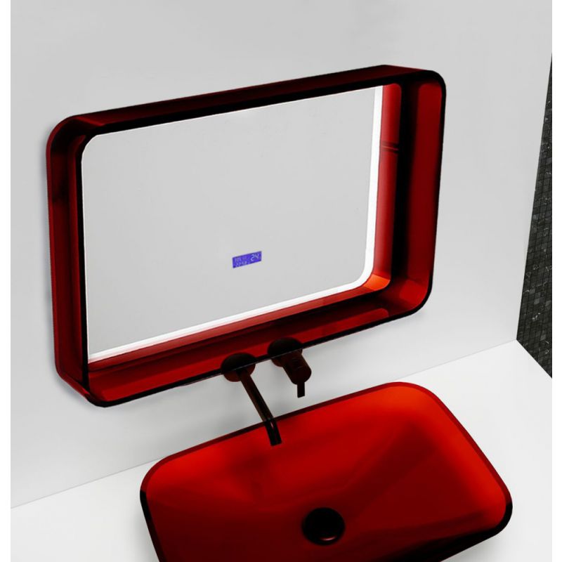 Зеркало для ванной ABBER Kristall AT6701Rubin с подсветкой