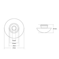 Накладка на слив для раковины ABBER AC0014GG золото, керамика