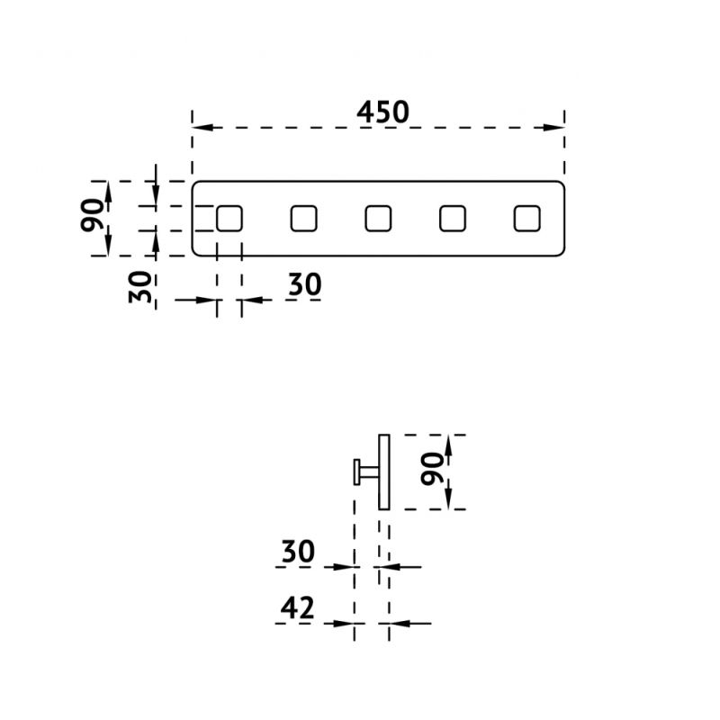 Вешалка ABBER Stein AS1650 белая матовая