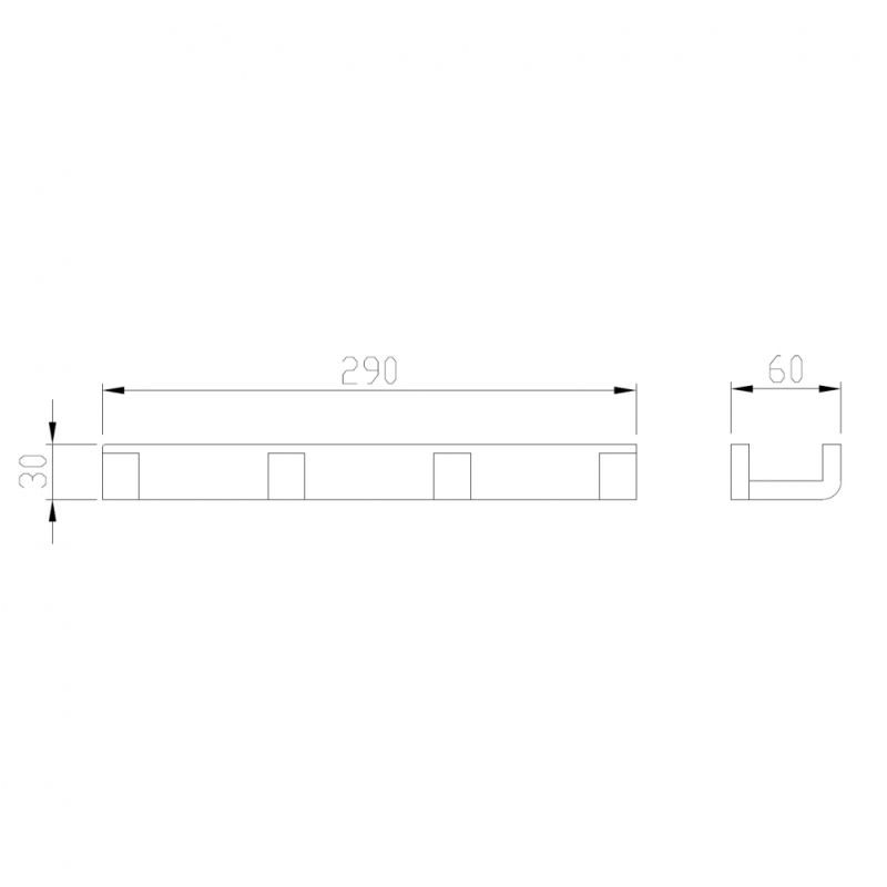 Вешалка на 4 крючка ABBER Westen AA1751B черная матовая