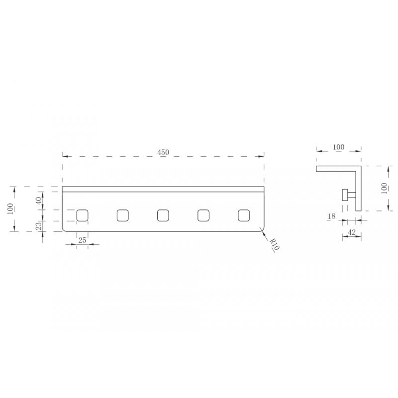 Вешалка с полкой ABBER Stein AS1651 белая матовая