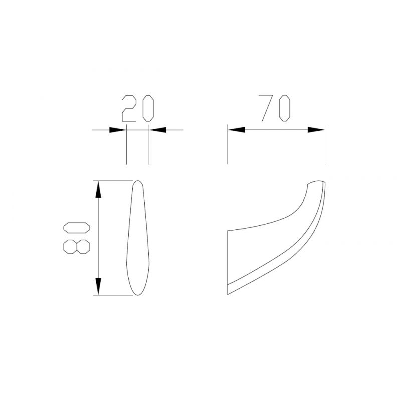 Крючок ABBER Nord AA1550B черный матовый