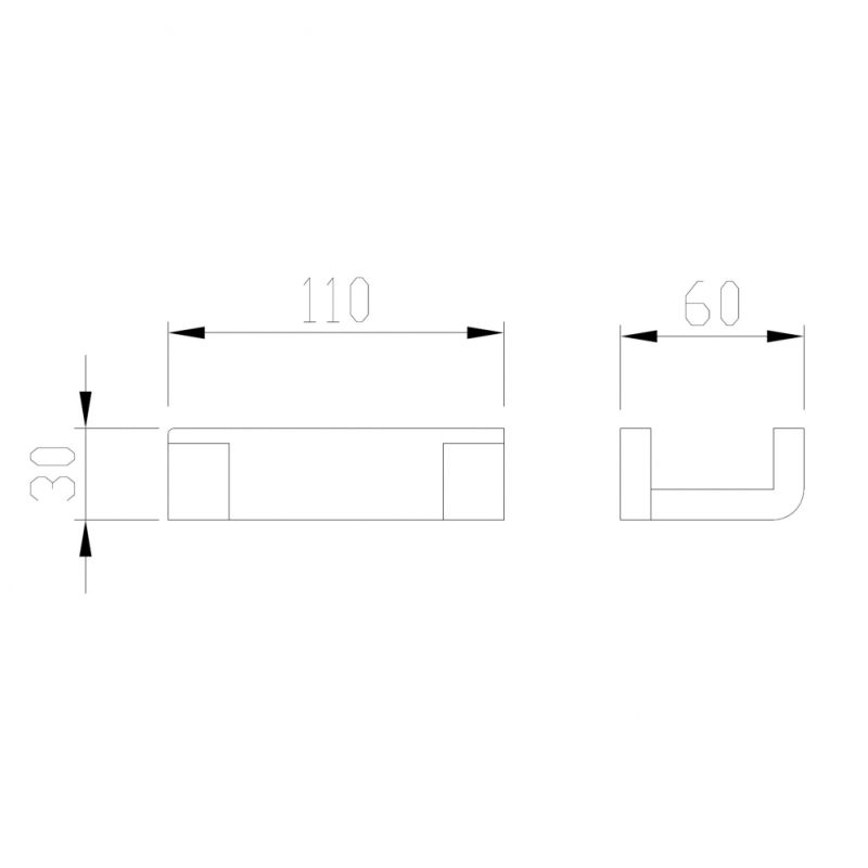 Крючок двойной ABBER Westen AA1750G золото матовое