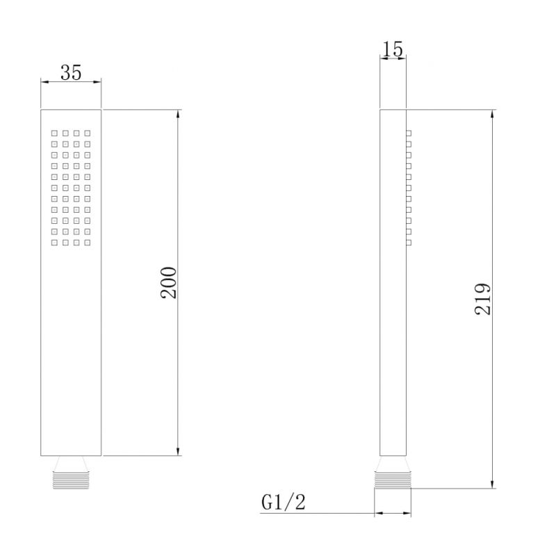 Душевая лейка ABBER AF0050G латунь, золото матовое