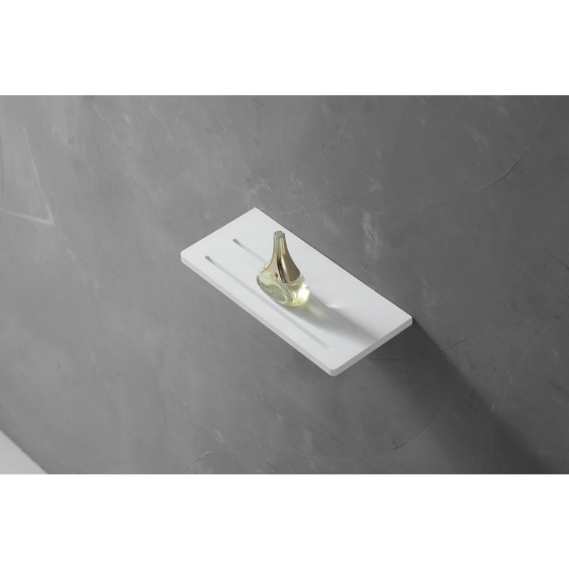 Полочка для ванной комнаты ABBER Stein AS1653 белая матовая