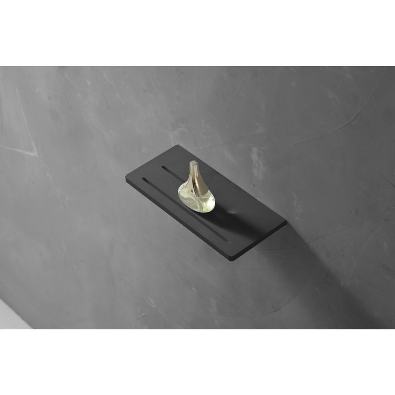 Полочка для ванной комнаты ABBER Stein AS1653MB черная матовая