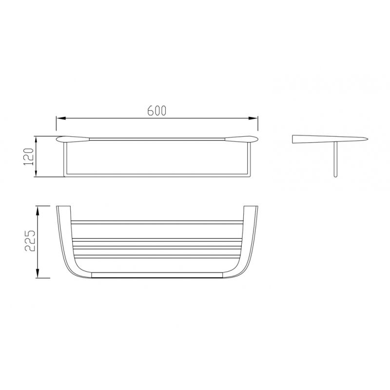 Полка для полотенец ABBER Nord AA1554B черная матовая