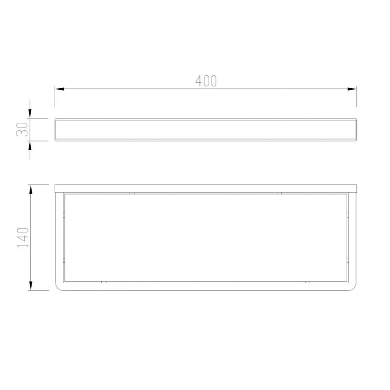 Полка стеклянная ABBER Westen AA1759 хром