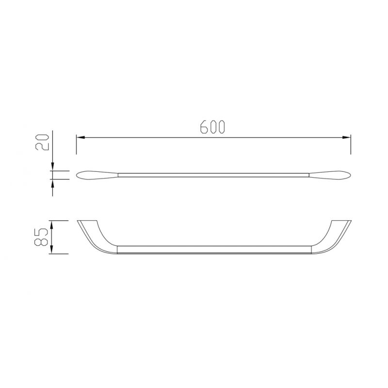 Полотенцедержатель ABBER Nord AA1552B черный матовый