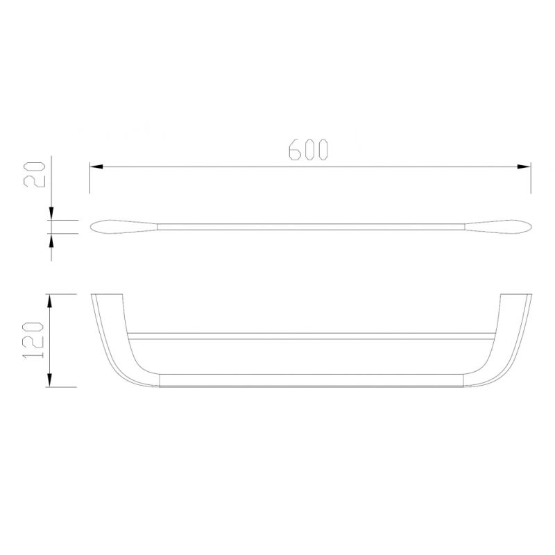 Полотенцедержатель двойной ABBER Nord AA1553 хром