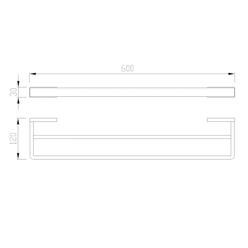 Полотенцедержатель двойной ABBER Westen AA1757 хром