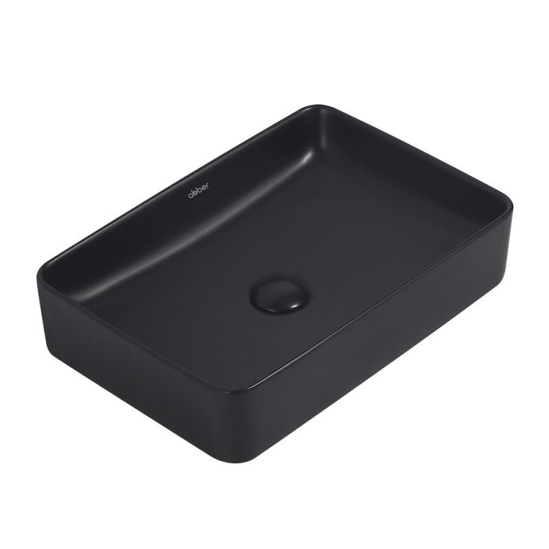 Раковина накладная ABBER Rechteck AC2207MB черная матовая Раковина накладная ABBER Rechteck AC2207MB черная матовая