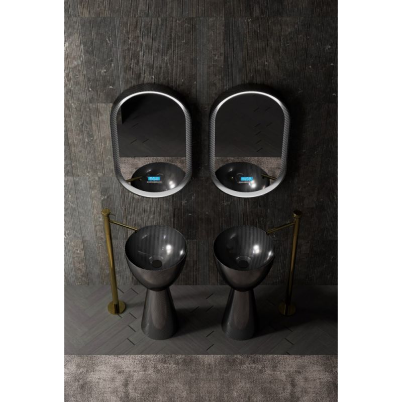 Раковина отдельностоящая карбоновая ABBER Karbon AK2003 черная